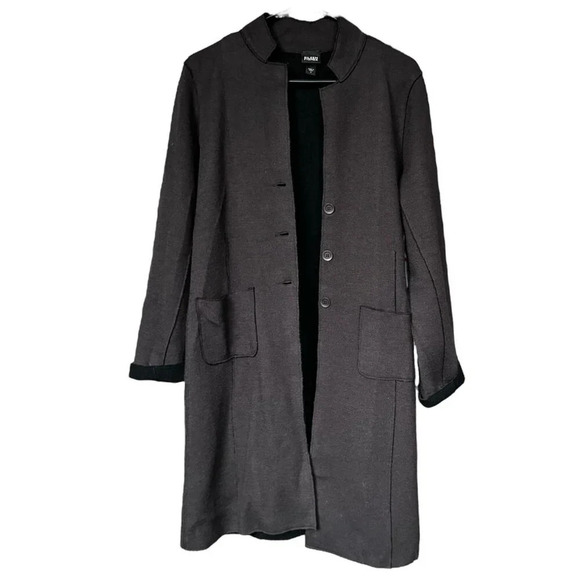 Eileen Fisher 100% Merino Wool Rib Ponte High Collar Jacket Size S,Patch Pocket - Picture 4 of 12